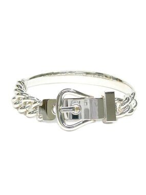 Hermes Bracelet Book le Cellier Inflexible 18 Silver